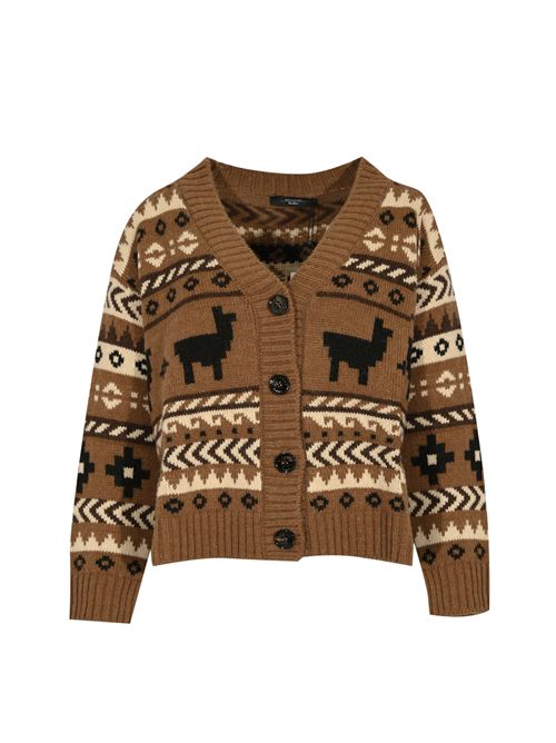 Cardigan Ovatta in jacquard di alpaca e lana WEEKEND MAX MARA | 2525346092600028